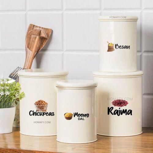 3D Waterproof Kitchen Spice Jar Label Stickers (Pack of 1 - 60 Stickers) - bazaarOwl