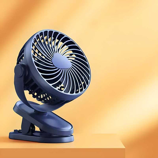 Portable Super Airflow Silent USB Desktop Fan | 360° Adjustable Table Clip Fan with 10000mAh Rechargeable Option - bazaarOwl