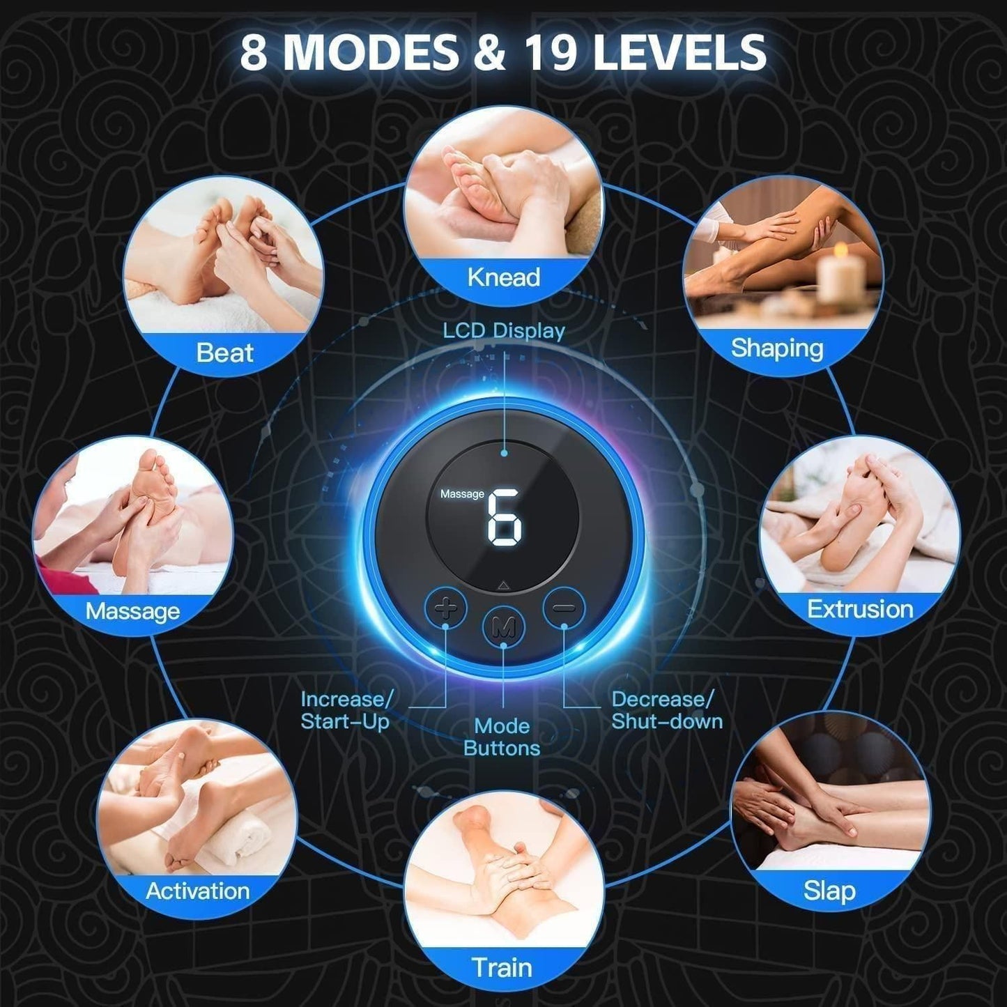 Vibrating Bubble Electric Ems Foot Massager Pad - bazaarOwl