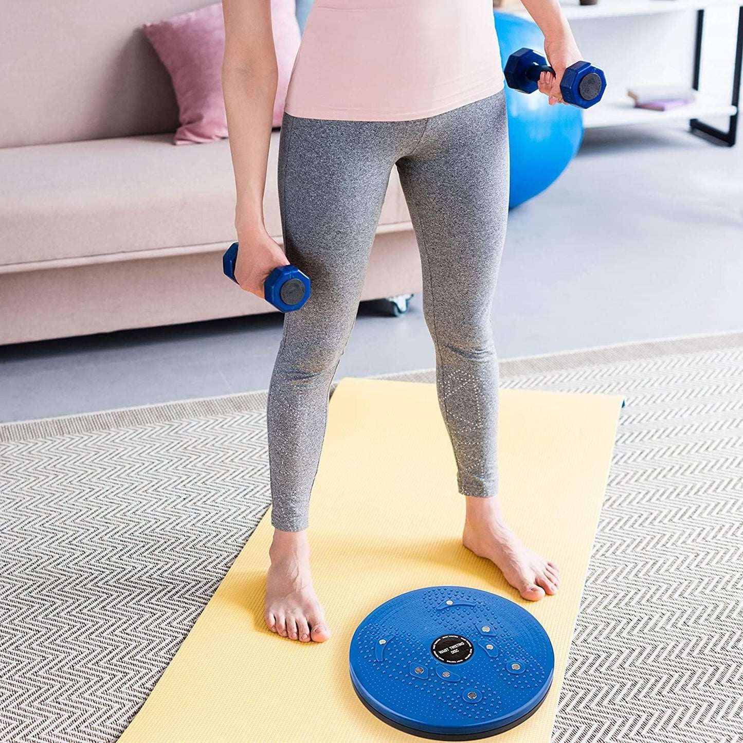 Tummy Twister Abdominal ABS Exerciser | Magnetic Rotating Waist Twister for Home Workout & Weight Loss - bazaarOwl