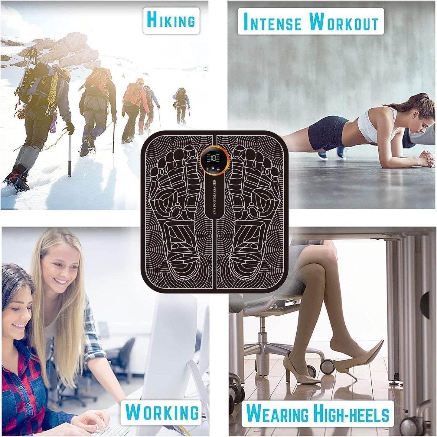 Vibrating Bubble Electric Ems Foot Massager Pad - bazaarOwl