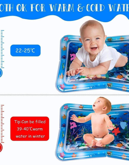 Baby Kids Water Mat Toys Inflatable Tummy Time Leakproof Water Mat - bazaarOwl