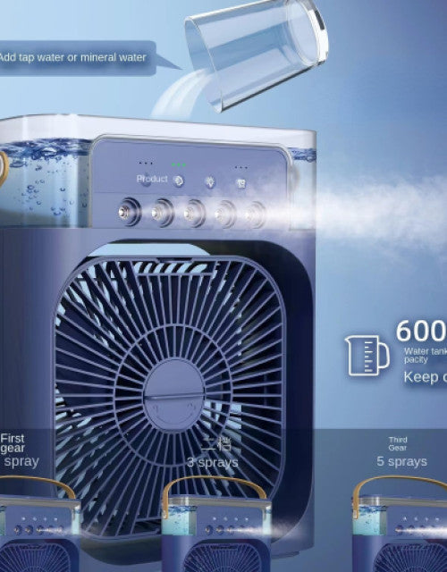 Portable Humidifier Air Cooler Mist Fan Mini Cooler for Home - bazaarOwl