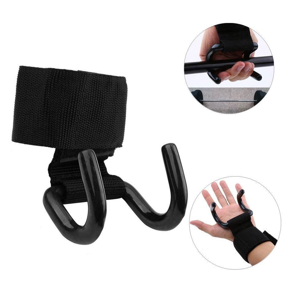 Weight Lifting Rod Hooks Wrist Support (Pair of 1) - bazaarOwl
