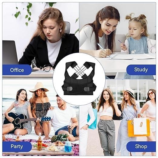 Adjustable Back Posture Corrector Belt for Men & Women | Slouching & Back Pain Relief Brace - bazaarOwl