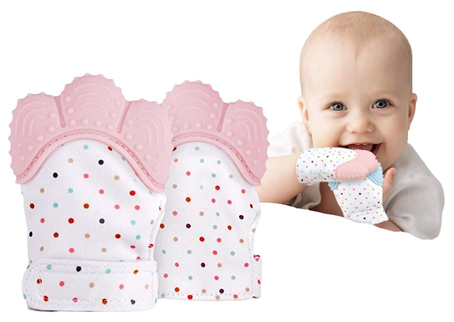 Silicone Self Soothing Teether Gloves Toy for Babies - bazaarOwl