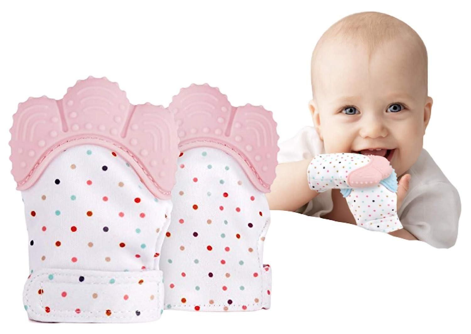 Silicone Self Soothing Teether Gloves Toy for Babies - bazaarOwl