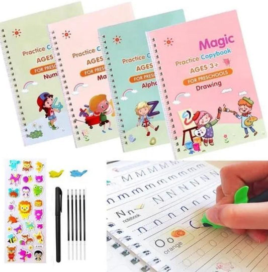 Book - Magic Practice Copybook For Kids (4 BOOKS+10 REFILL) - bazaarOwl