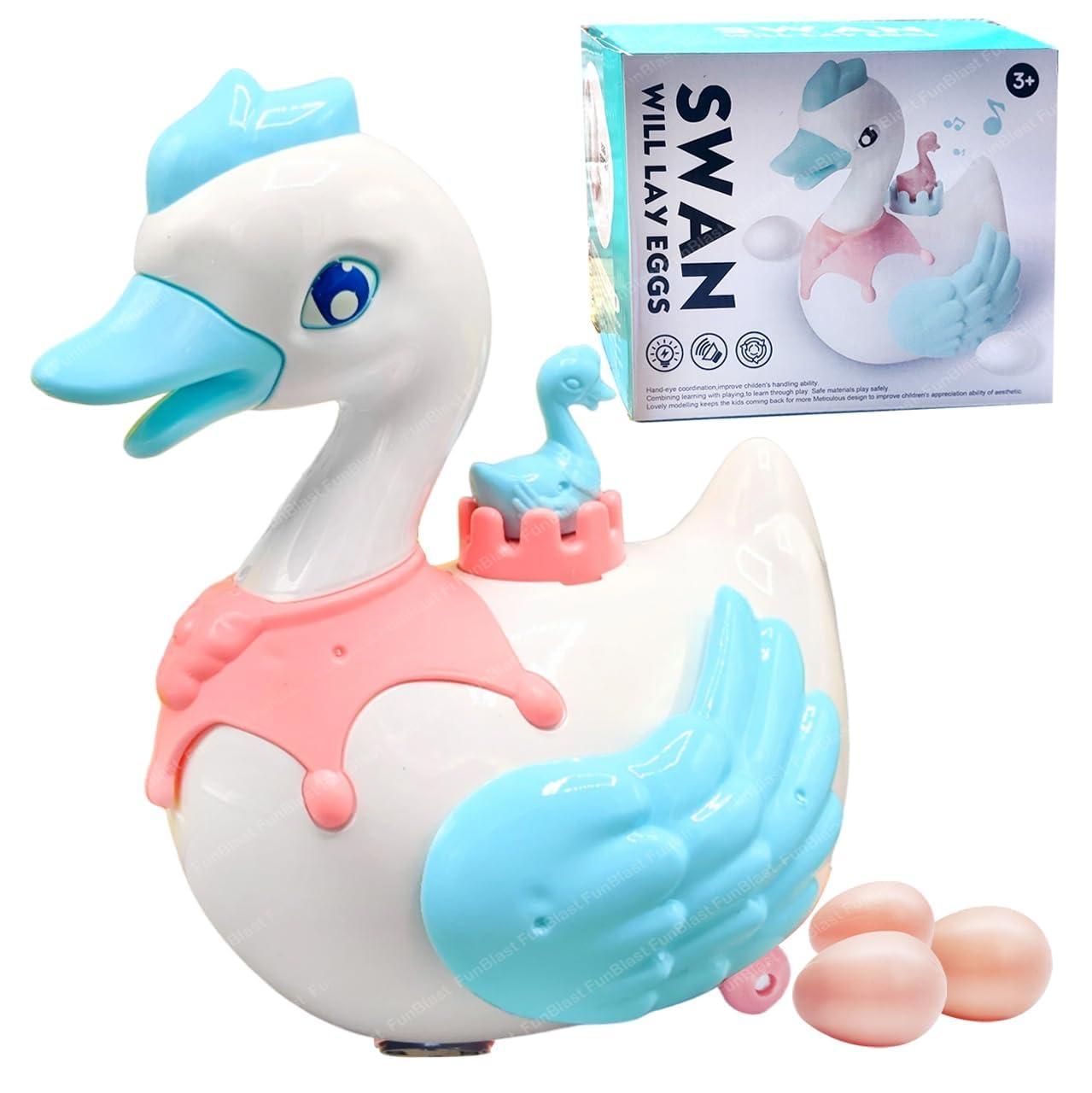 Swan Lay Egg Toy for Kids - 360 Degree Rotation - bazaarOwl