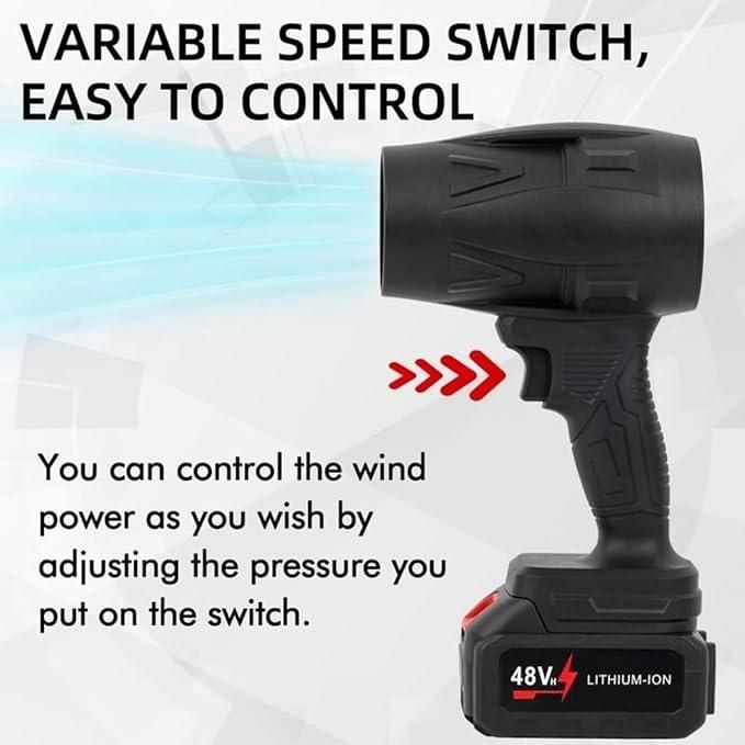 Cordless Turbo Jet Blower | Powerful Electric Handheld Air Blower for Dust Cleaning, Car Washing & Snow Removal - bazaarOwl