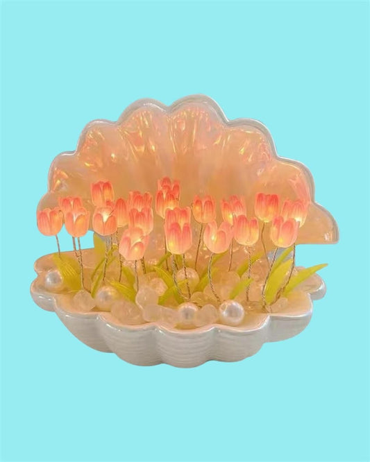 Tulip Night Light Flower Lamp Shell Light - bazaarOwl