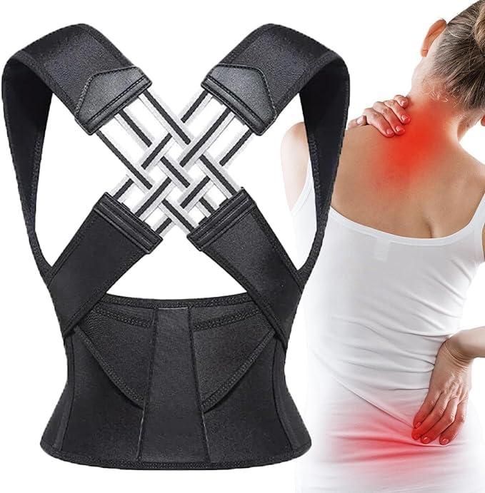Adjustable Back Posture Corrector Belt for Men & Women | Slouching & Back Pain Relief Brace - bazaarOwl