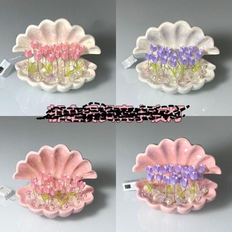 Tulip Night Light Flower Lamp Shell Light - bazaarOwl