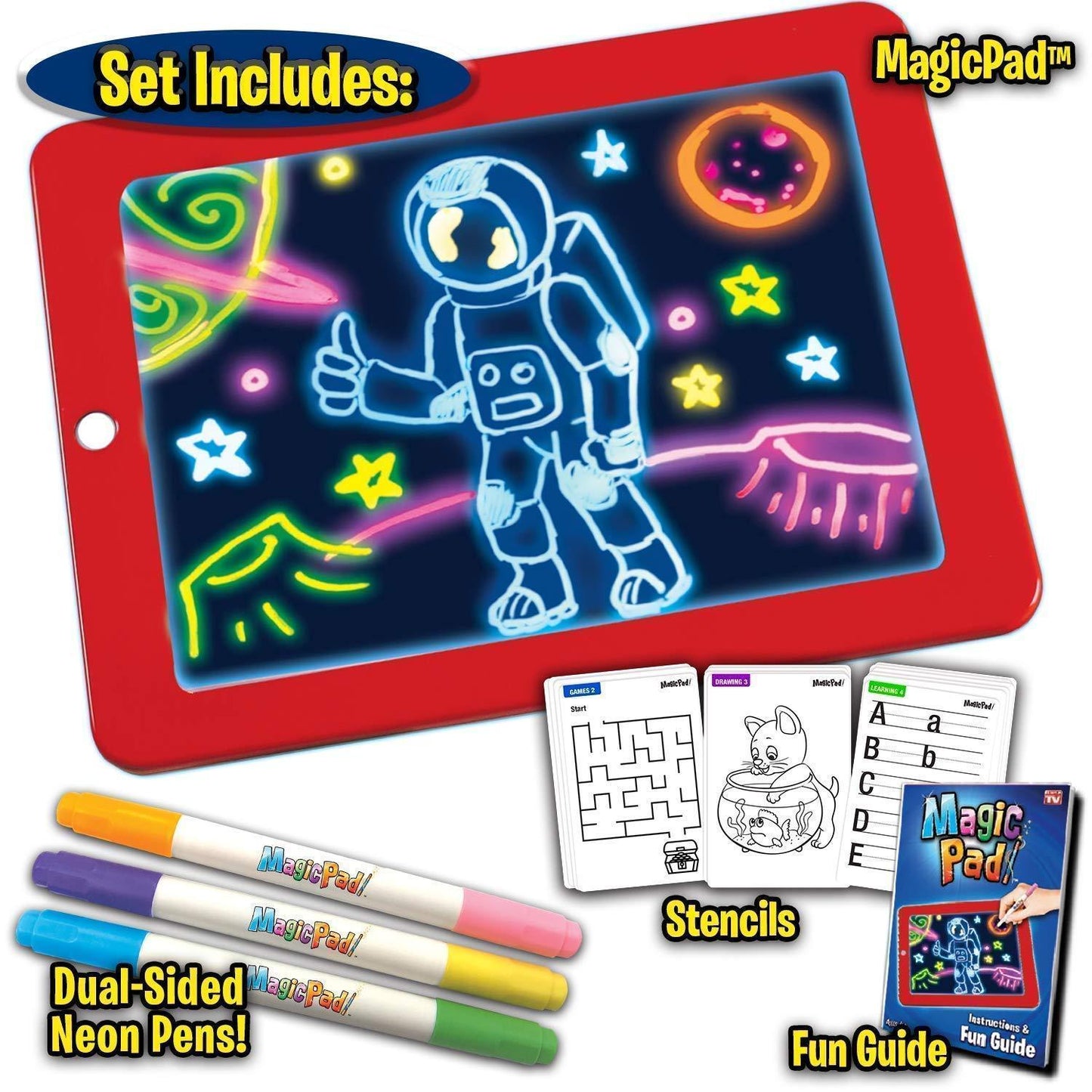 Light Up LED Magic Sketch Pad - bazaarOwl