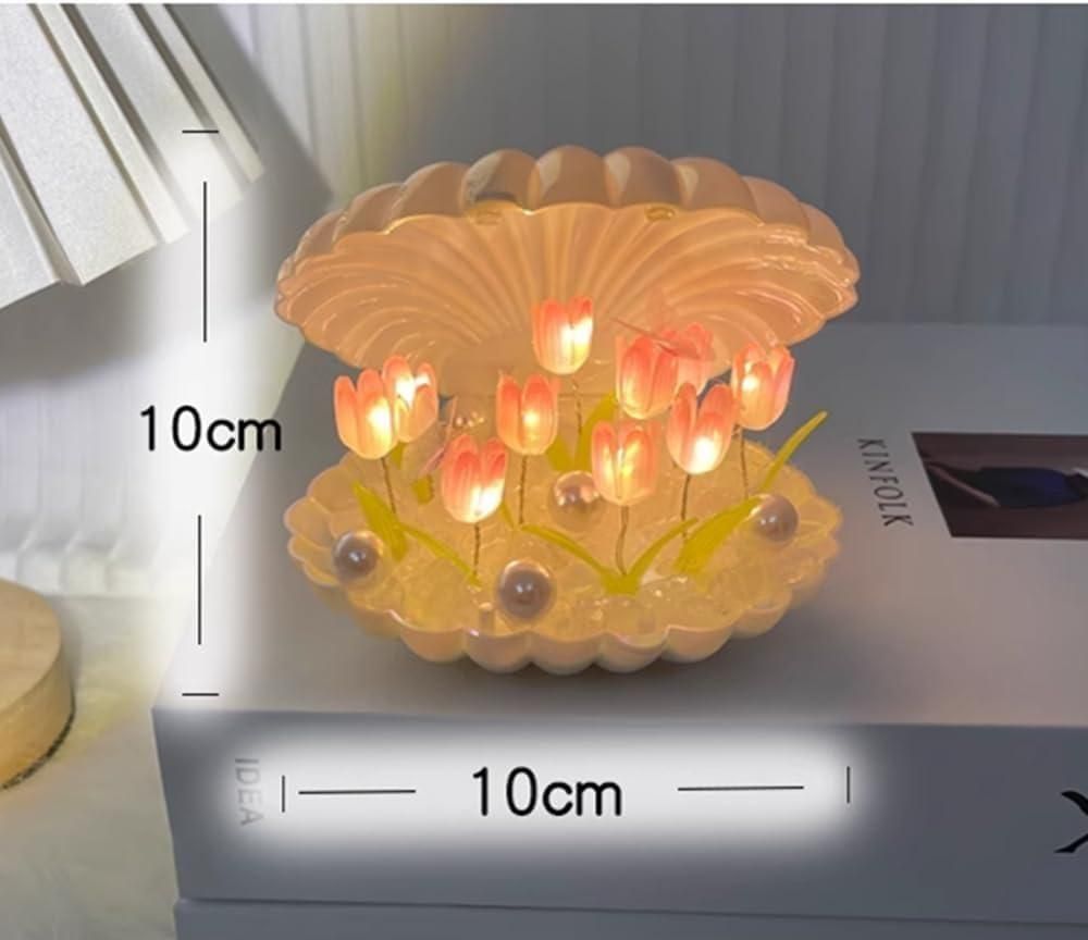 Tulip Night Light Flower Lamp Shell Light - bazaarOwl