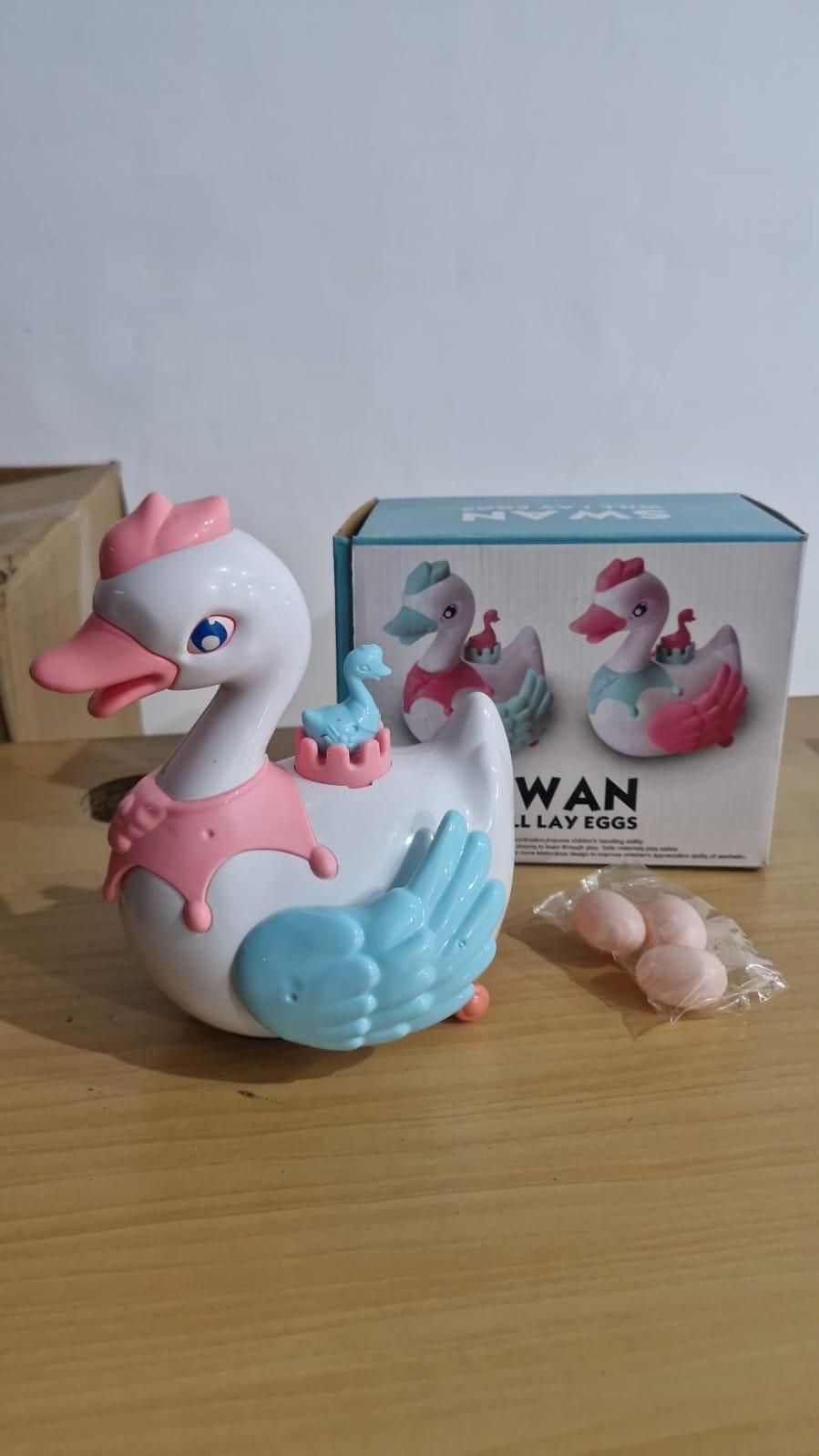 Swan Lay Egg Toy for Kids - 360 Degree Rotation - bazaarOwl