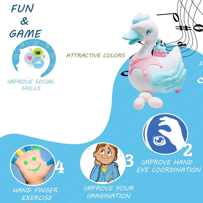 Swan Lay Egg Toy for Kids - 360 Degree Rotation - bazaarOwl