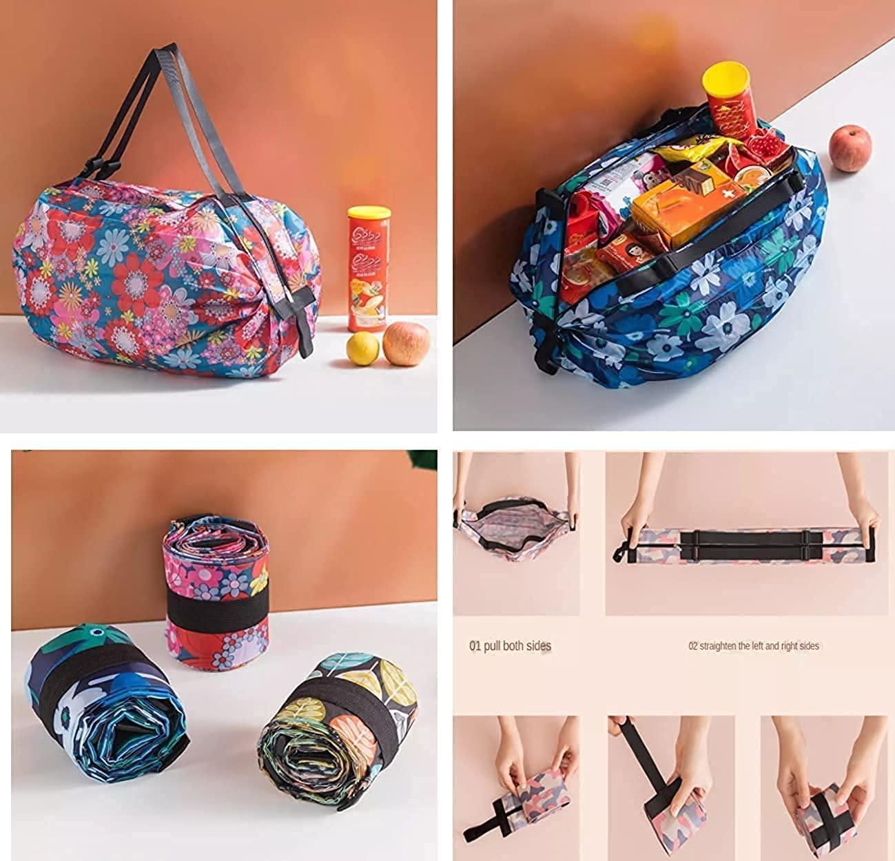 Foldable Shopping Handbag Travel Bag for Women | Waterproof Lightweight Shoulder Tote with Zip - bazaarOwl