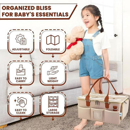 Nursery Storage Organizer-Foldable and Portable for Travelling - bazaarOwl