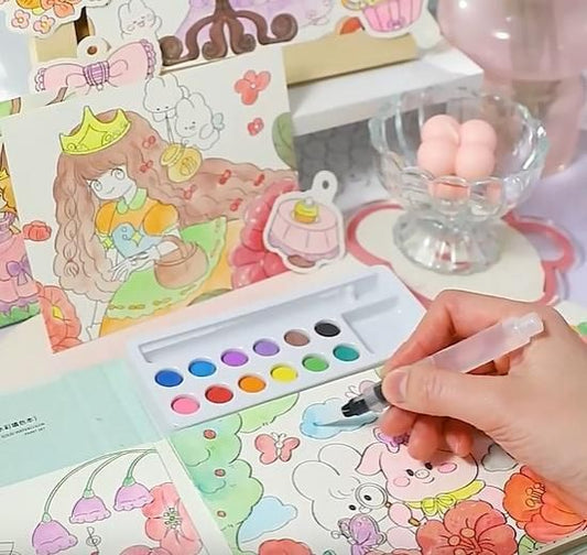 Cartoon Art Coloring Painting Set for Kid's - bazaarOwl