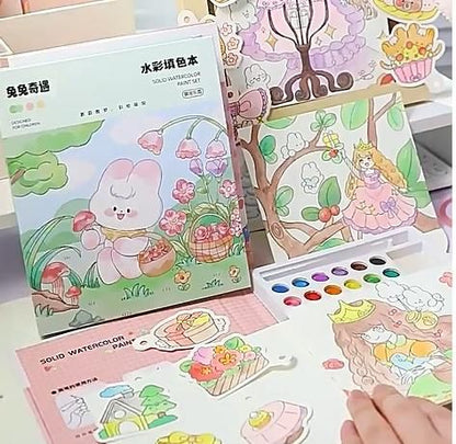 Cartoon Art Coloring Painting Set for Kid's - bazaarOwl