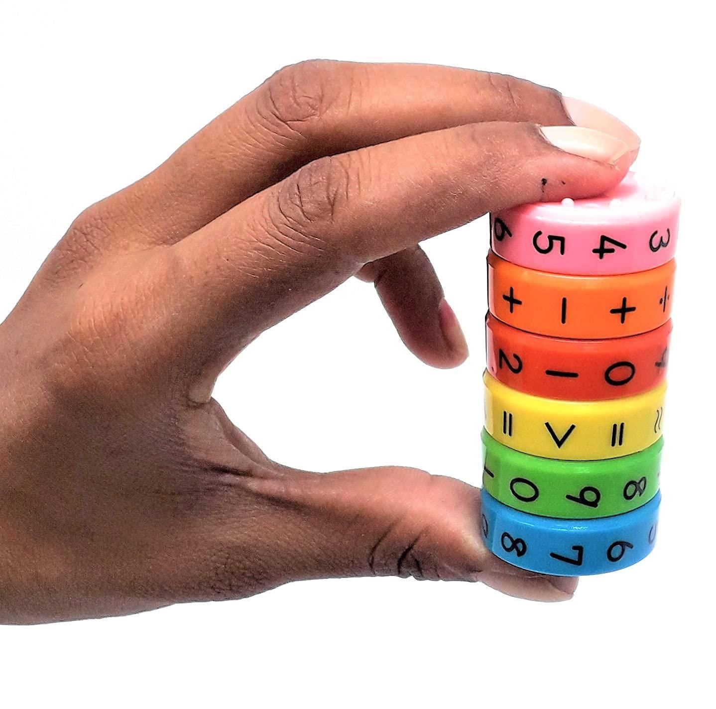 Math Cylinder Circular Shape Educational Abacus Puzzle - bazaarOwl