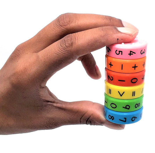 Math Cylinder Circular Shape Educational Abacus Puzzle - bazaarOwl