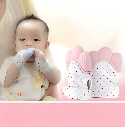 Silicone Self Soothing Teether Gloves Toy for Babies - bazaarOwl