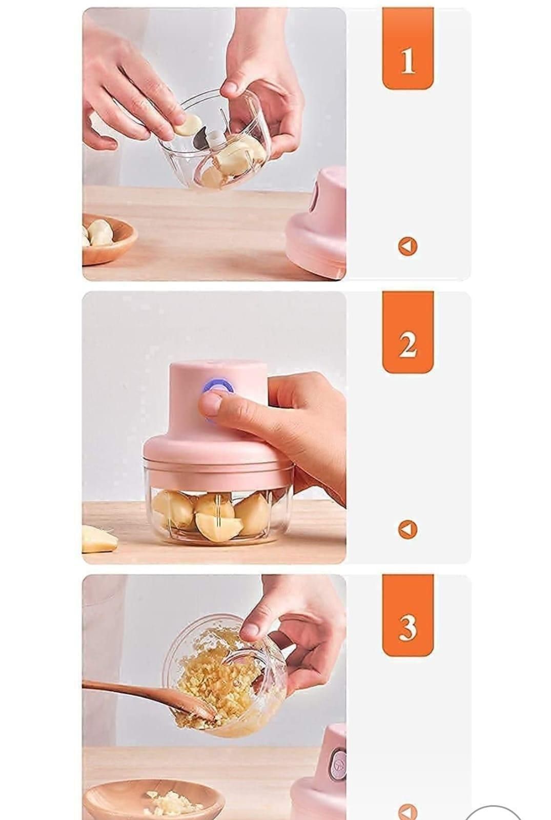 Food Chopper – Latest USB Rechargeable Electric Food Chopper (250ML) - bazaarOwl
