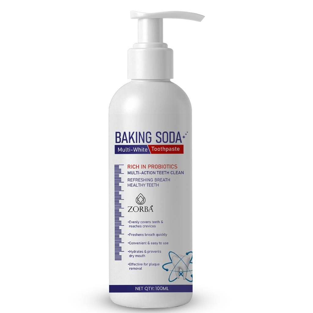 Zorba Baking Soda Multi-White Toothpaste 100ML - bazaarOwl