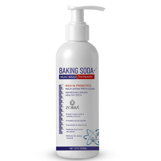 Zorba Baking Soda Multi-White Toothpaste 100ML - bazaarOwl
