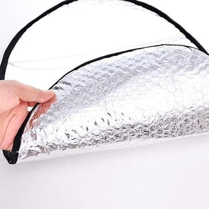 Sun Shade Bike Seat Cover | Aluminium Foil Silver Cover for Two-Wheelers - bazaarOwl