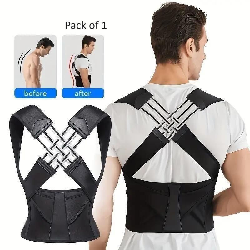 Adjustable Back Posture Corrector Belt for Men & Women | Slouching & Back Pain Relief Brace - bazaarOwl