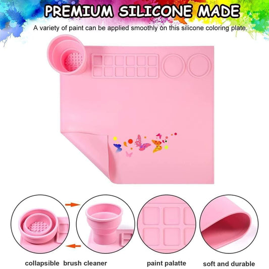 Silicone Craft Mat for Painting Play Doh and Clay for Kids - bazaarOwl