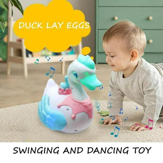 Swan Lay Egg Toy for Kids - 360 Degree Rotation - bazaarOwl