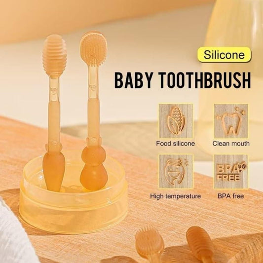 Soft Silicone Bristle Oral Care Toothbrush For Baby - bazaarOwl