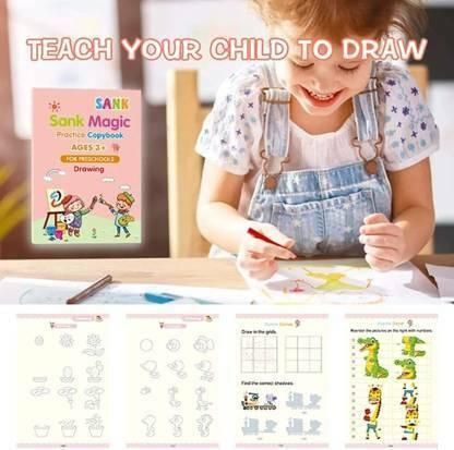 Book - Magic Practice Copybook For Kids (4 BOOKS+10 REFILL) - bazaarOwl