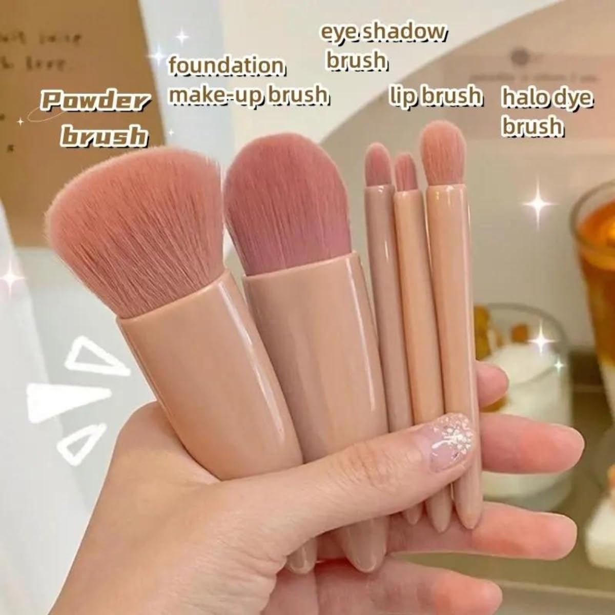 Makeup Brush Set With Mirror Case - bazaarOwl