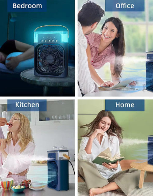 Portable Humidifier Air Cooler Mist Fan Mini Cooler for Home - bazaarOwl