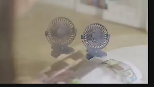Portable Super Airflow Silent USB Desktop Fan | 360° Adjustable Table Clip Fan with 10000mAh Rechargeable Option