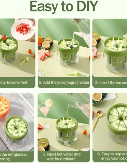 Reusable DIY 8 Pieces Ice Pop Mould - bazaarOwl