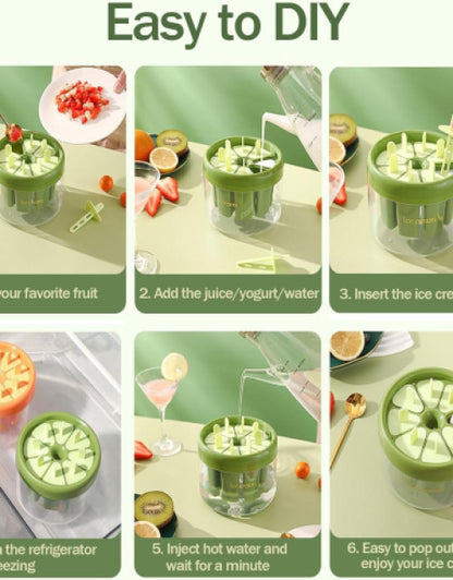 Reusable DIY 8 Pieces Ice Pop Mould - bazaarOwl